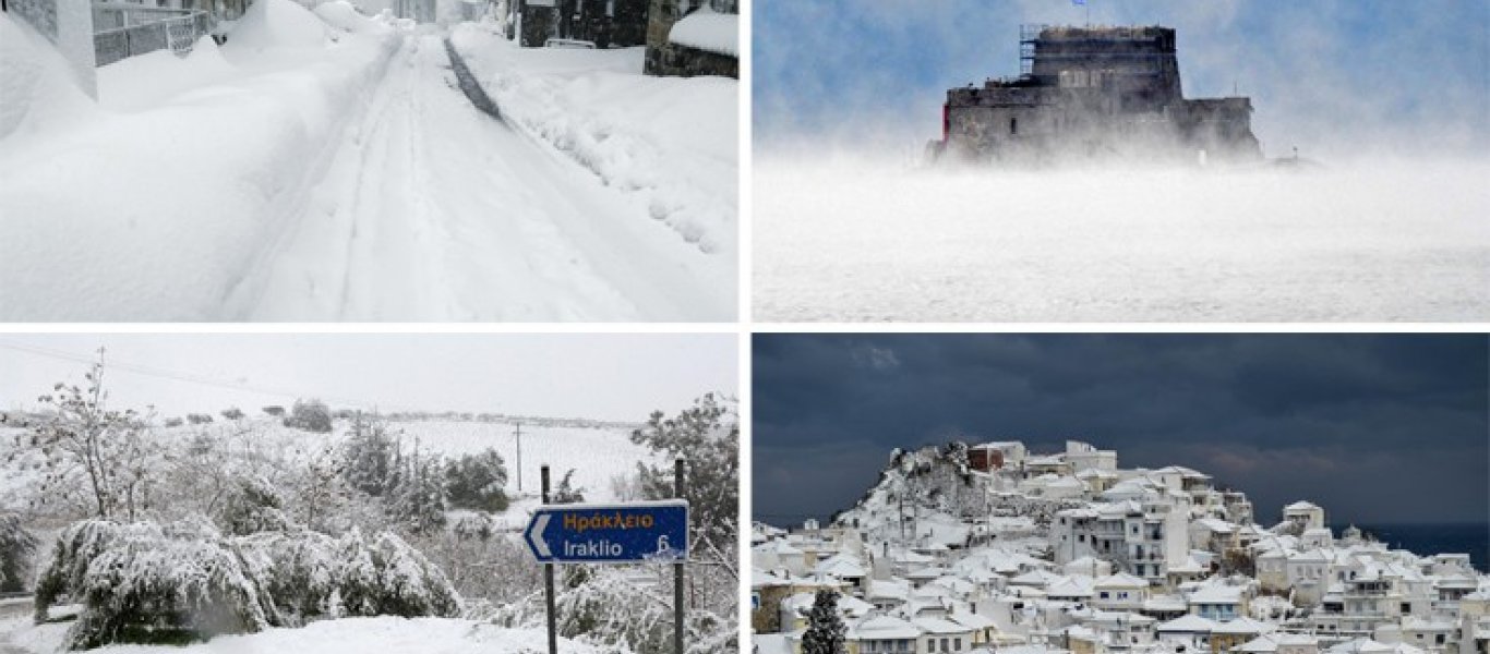 Στιγμιότυπα από την κακοκαιρία σε ολόκληρη την Ελλάδα